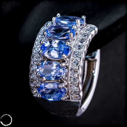 Exklusive Saphir-Ohrringe voller Eleganz-4,96g 24,8 ct