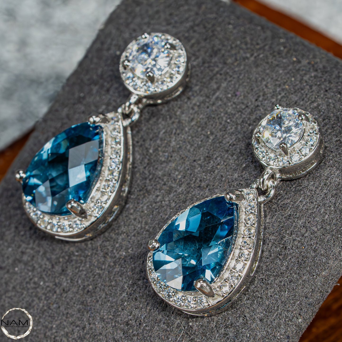Eleganz in Blau – Aquamarin-Ohrringe Afghanistan - 22,2ct