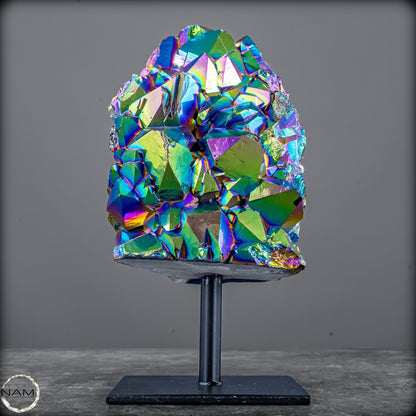 Kristall-Aura-Amethyst auf Ständer – 1377,44g