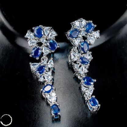 Exklusive Saphir-Ohrringe voller Eleganz-5,18g / 25,9ct