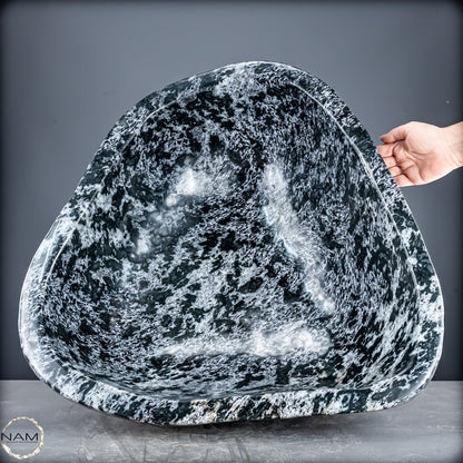 Natürliche Indigo Gabbro - Merlinite Schüssel - 81 kg