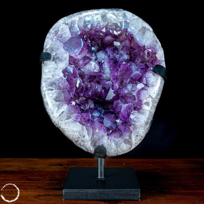 Große Natürliche Amethyst-Kristalle/Druse auf Ständer - 25653,08g