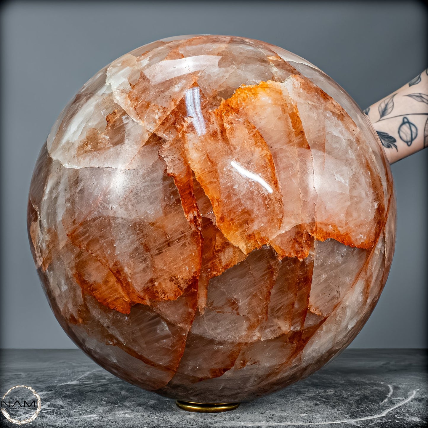 Natürliche Roter Quarz (Hematoit) Kristall-Kugel - 19014,86g