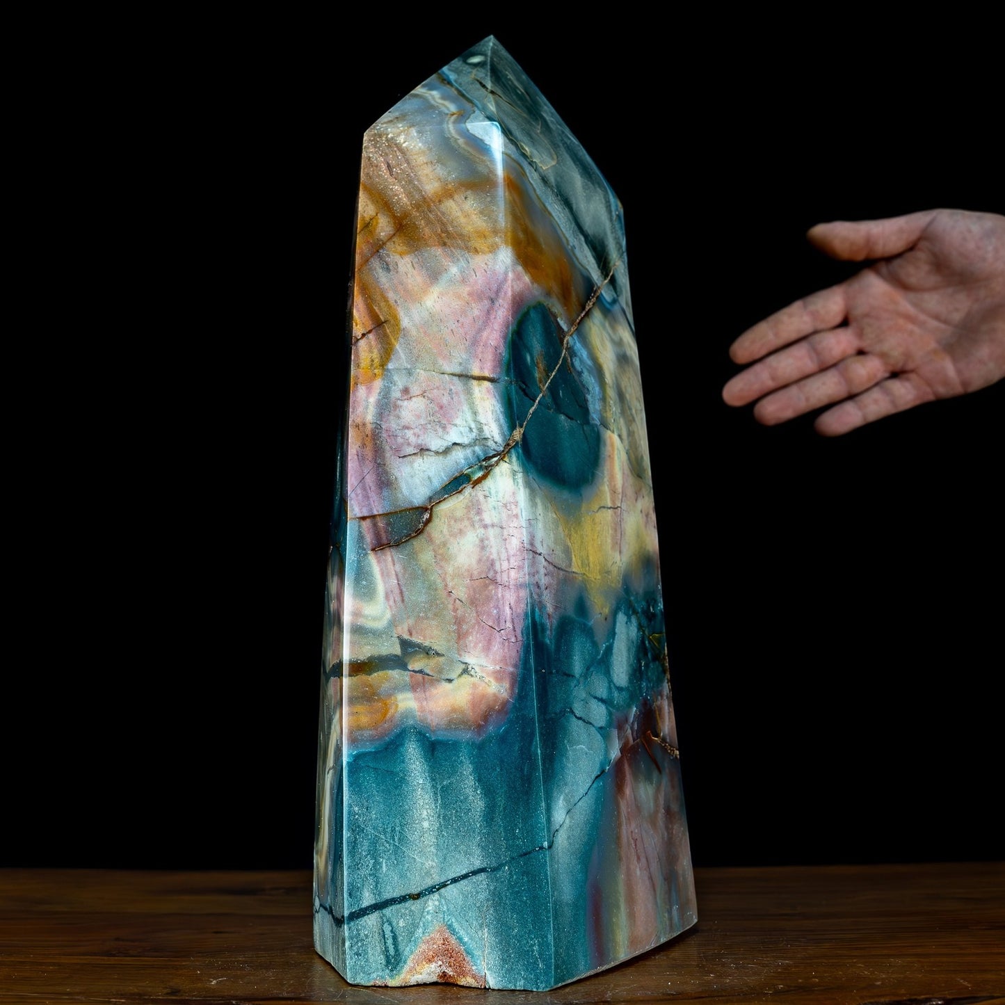 Großer Natürlicher Polychrome Jaspis Kristall-Obelisk - 11983,45g