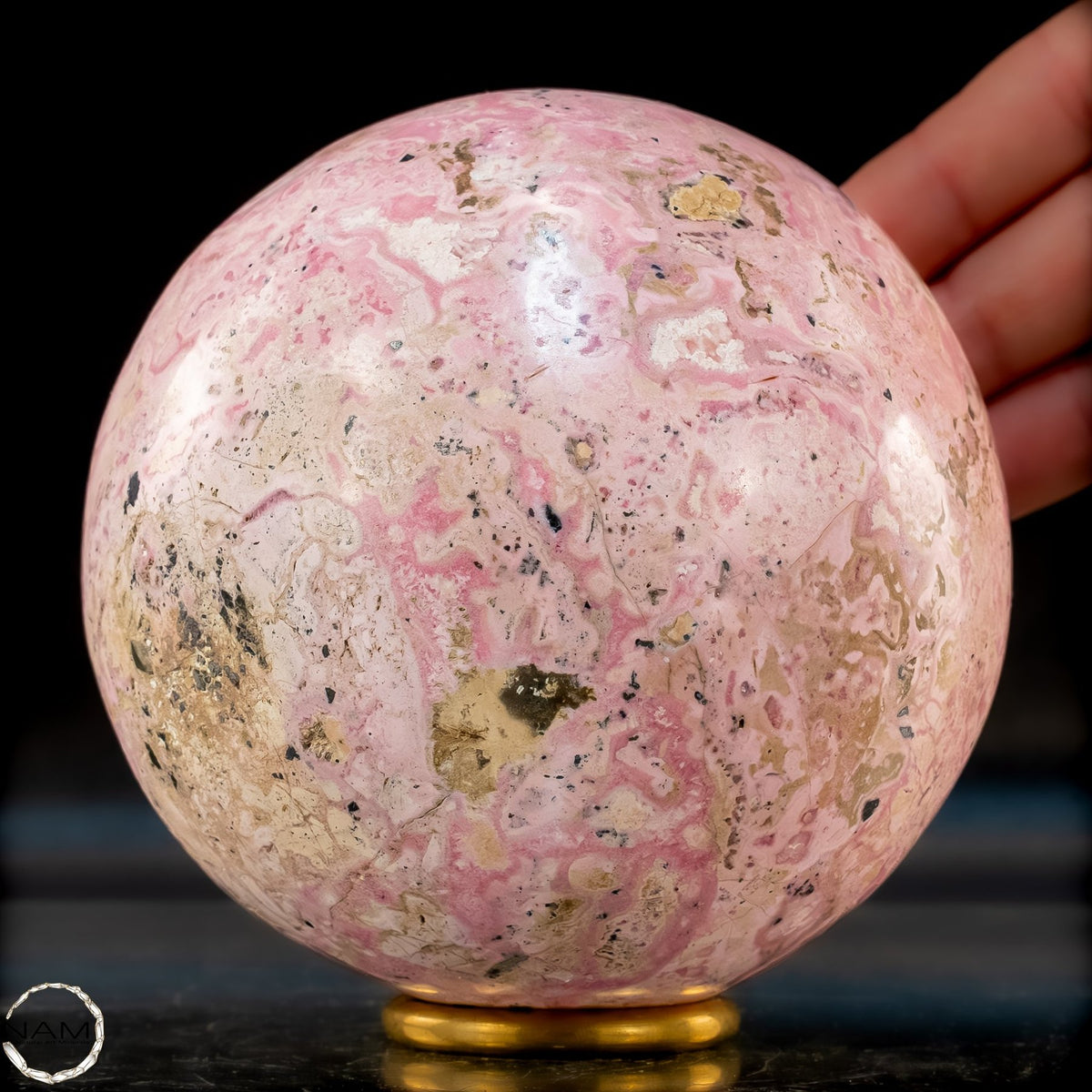 Rhodochrosit-Kugel – imposantes Unikat in Rosa-2012,44g