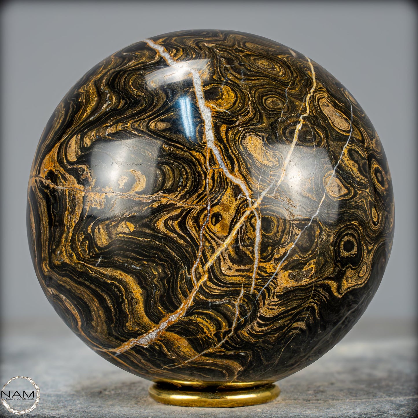 Natürliche Stromatolith -Fossile Algen als Kugel - 2147,03g - 122mm