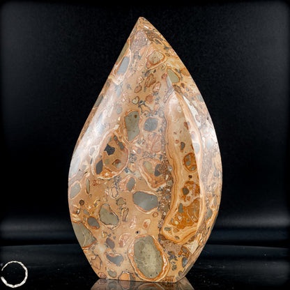 Natürliche Leoparden-Jaspis Kristall Flamme- 982,16g