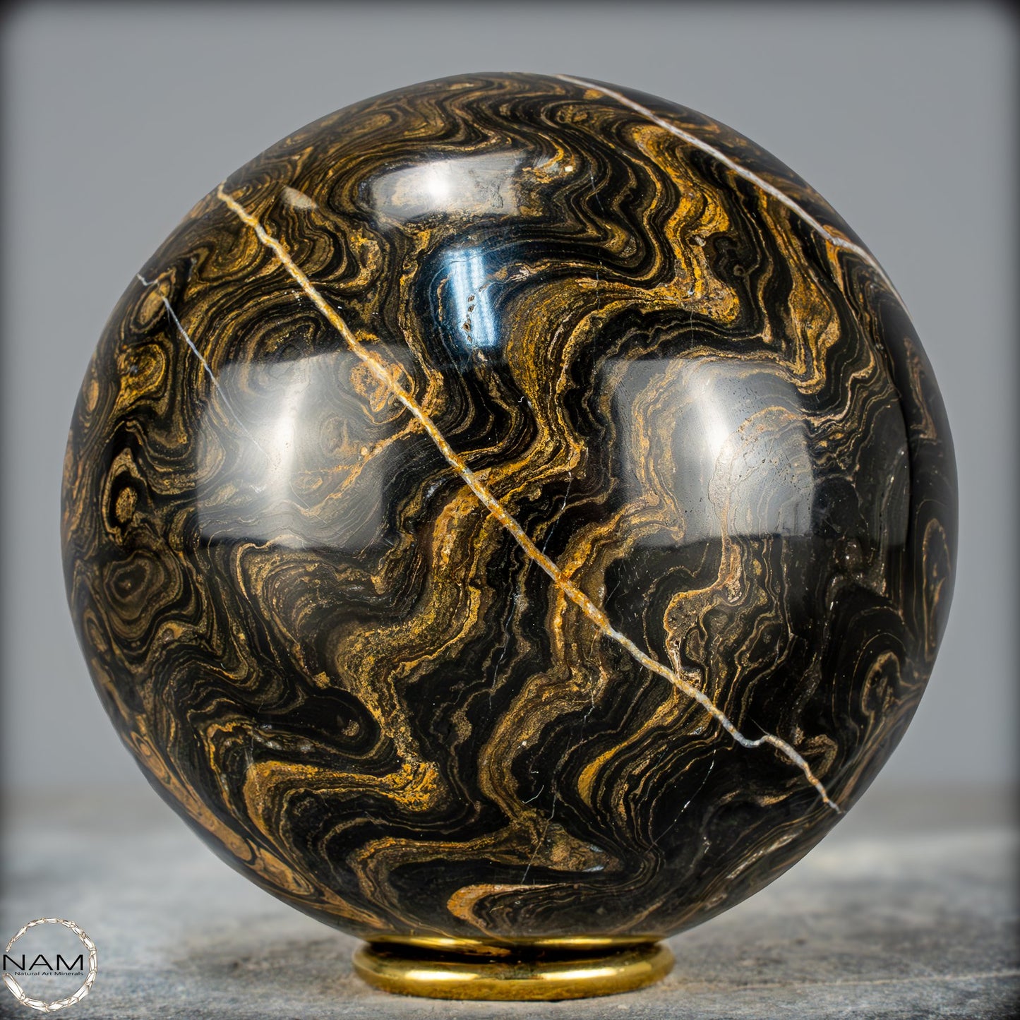 Natürliche Stromatolith -Fossile Algen als Kugel - 2147,03g - 122mm