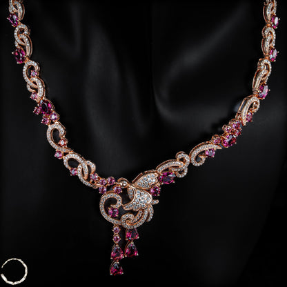 Exklusive Padparadscha-Saphir Kette – 45,45g - 227,25ct