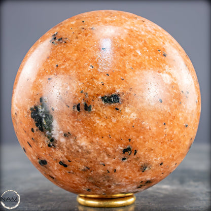 Natürliche Orangencalcit  Kristall-Kugel - 887,33g