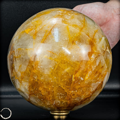 Große Natürliche Quarz Kristall-Kugel "Golden Healer" -4149,61g