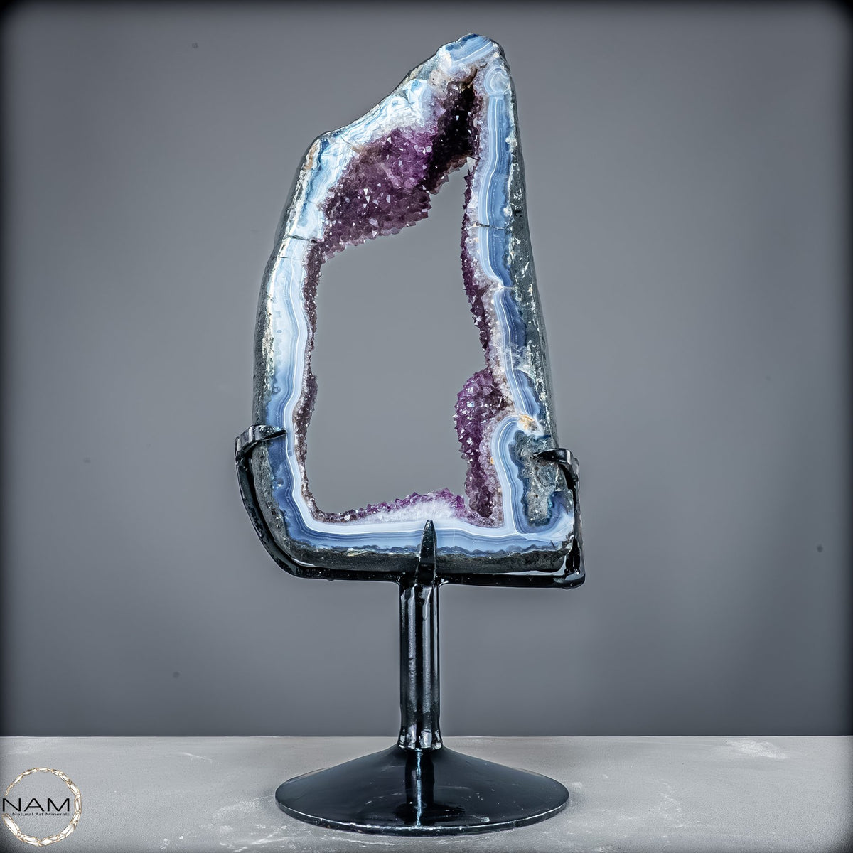 Amethyst-Achat-Druse Ein beeindruckendes Naturkunstwerk - 8112,72g