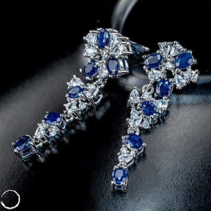 Exklusive Saphir-Ohrringe voller Eleganz-5,18g / 25,9ct