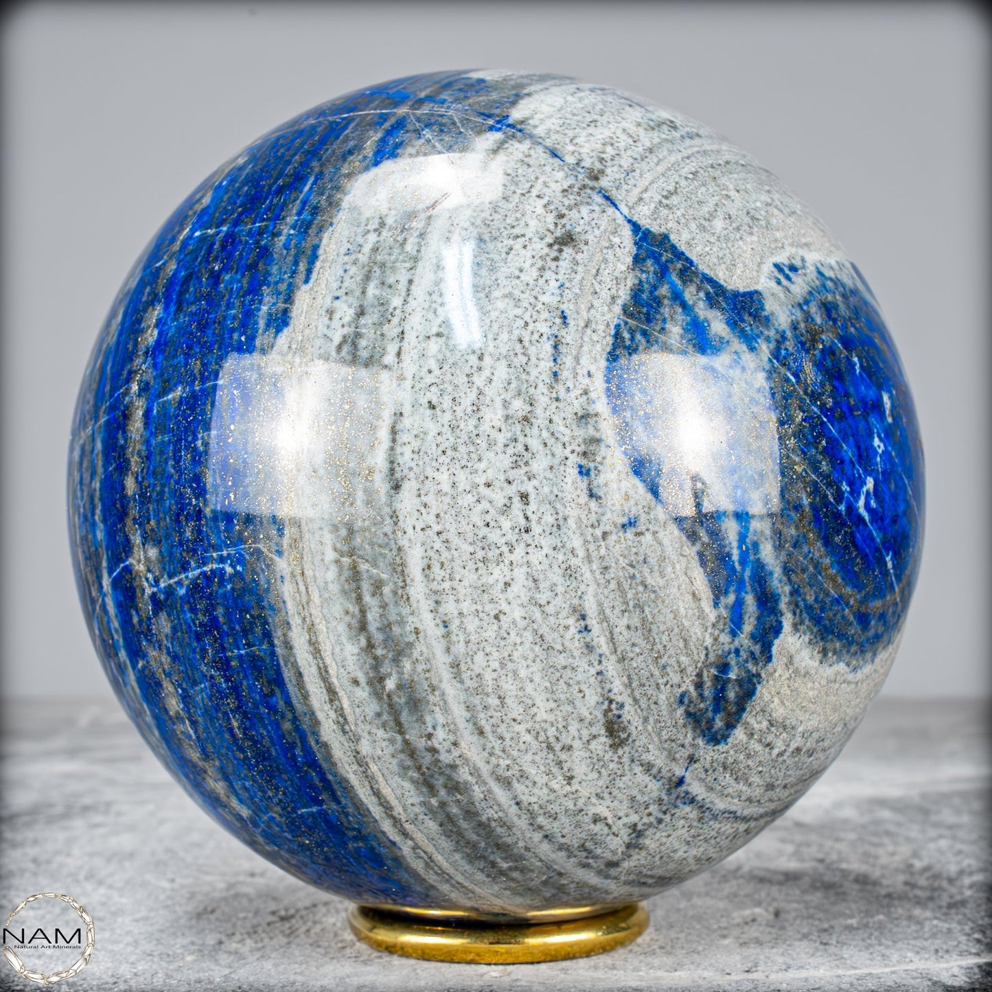 Natürliche Lapislazuli-Kristall-Kugel - 2526,37g - 127mm