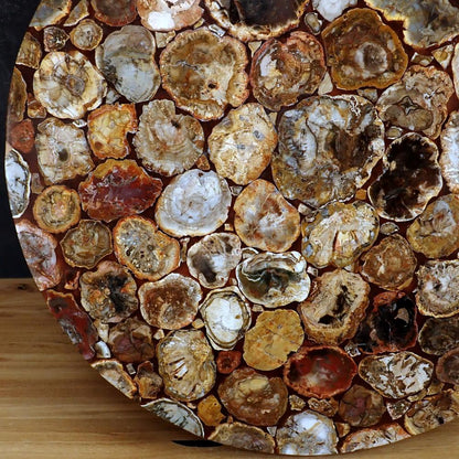 Wunderschöne Platte aus Versteinertem Holz Gewicht: 21665 g - 700 x 700 x 30 mm