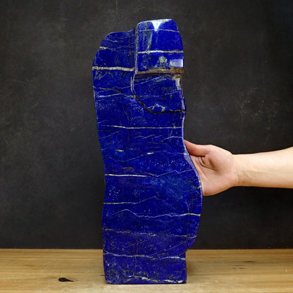 Große Dekorative Blaue Lapislazuli-Freiform - 8311,11g - 428 x 166 x 71 mm