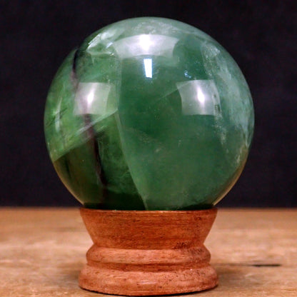 Grüne Fluorit Kugel - 499,72g - 67mm