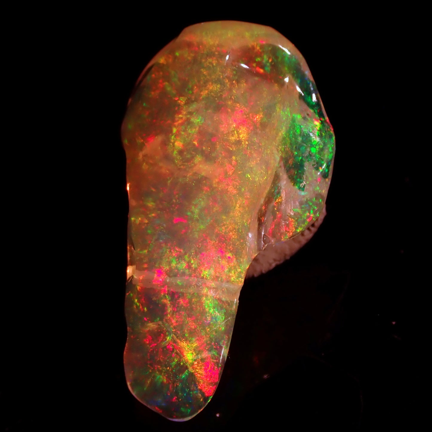 Seltener AAA+ Mexikanischer Kristall-Opal Anhänger, 12.365 ct - 27,99 x 15,67 x 7,85mm