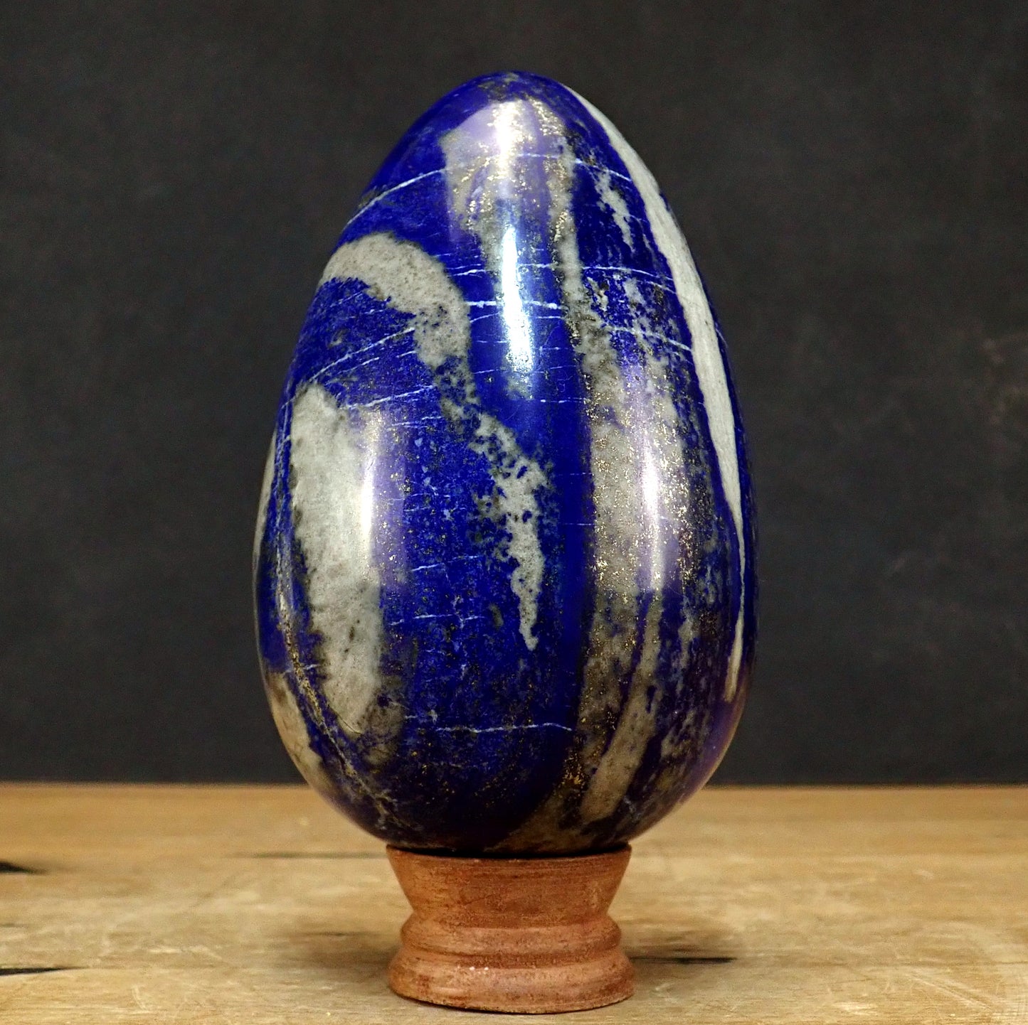 Großes Dekoratives AAA++ Lapislazuli-Ei - 1776,68g - 157 x 95 x 95mm