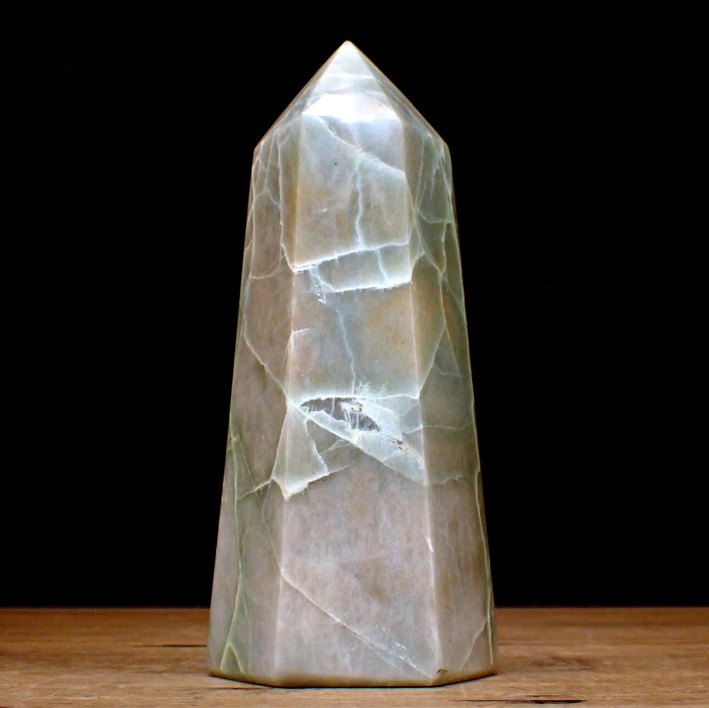 Garnierit Grüner Mondstein Obelisk - 1007,71g - 172 x 75 x 65mm