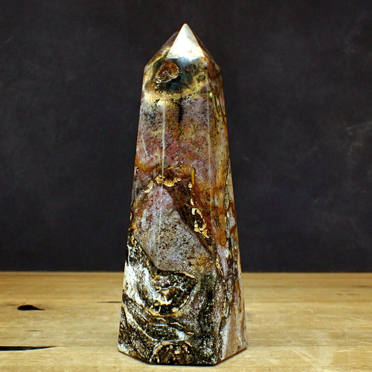 Jaspis-Achat Obelisk - 1196,68g - 207 x 81 x 70 mm