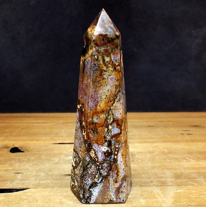 Jaspis-Achat Obelisk - 1196,68g - 207 x 81 x 70 mm